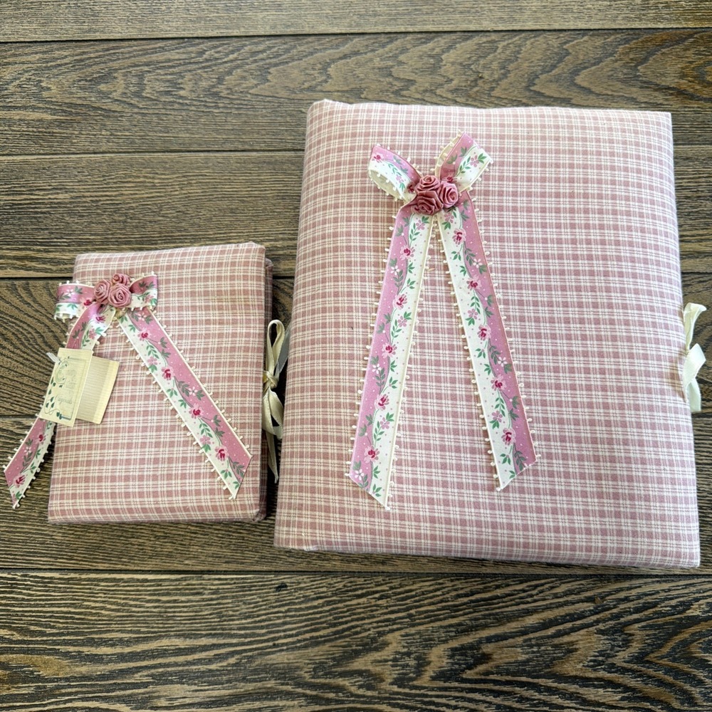 VTG Hand Made Quilted Photo Album & Address Book Rose Cottage Granny Core Nice!